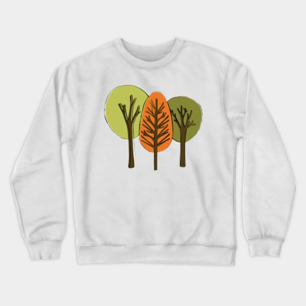 ORANGE GREEN TREES DESIGN Crewneck Sweatshirt by Artistic_st